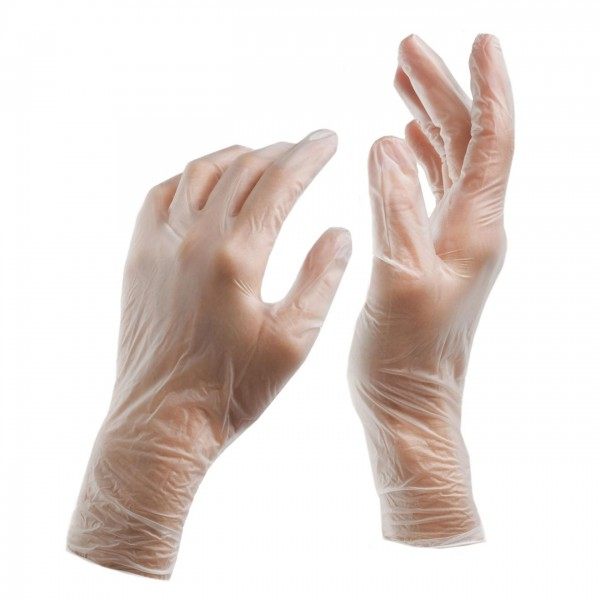 دستکش یکبار مصرف اپ پرفکت مدل ونیل بسته پنجاه عددی رنگ سفید